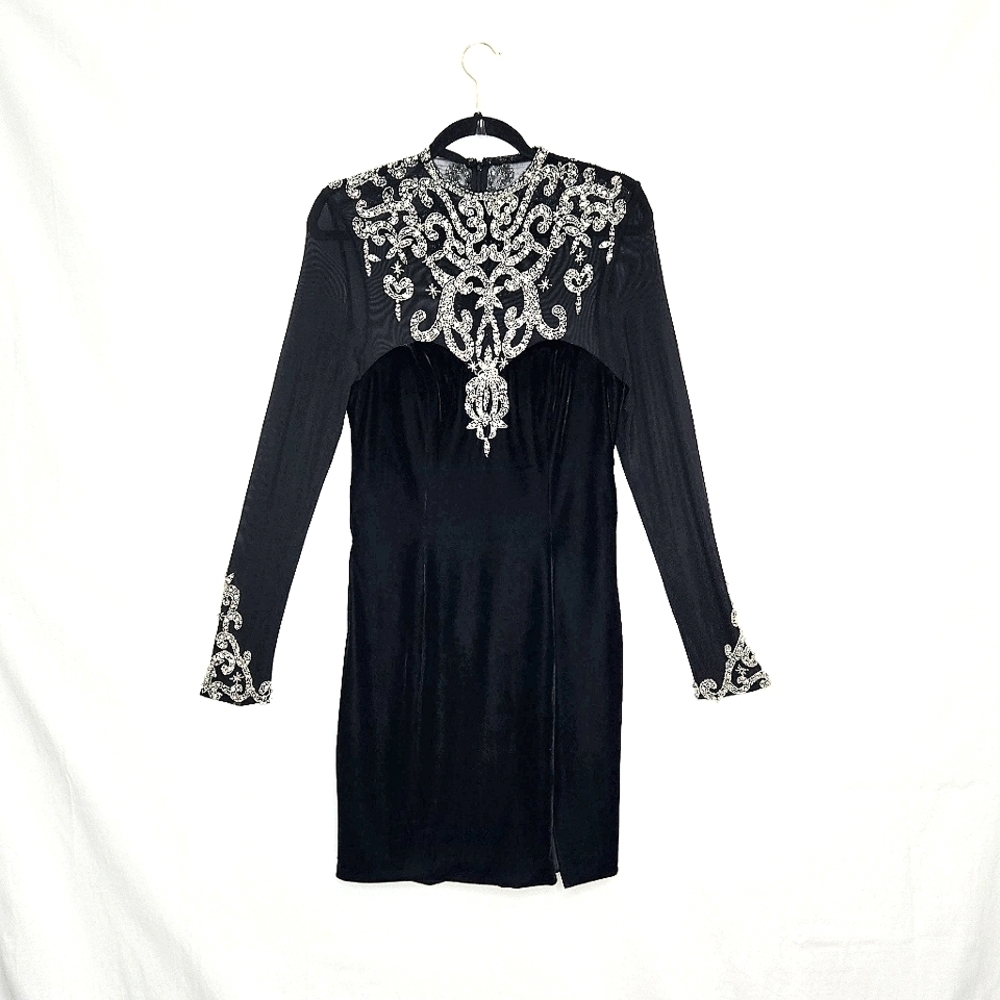Prima Donna Collections short formal dress. Black/clear rhinestone. Size…